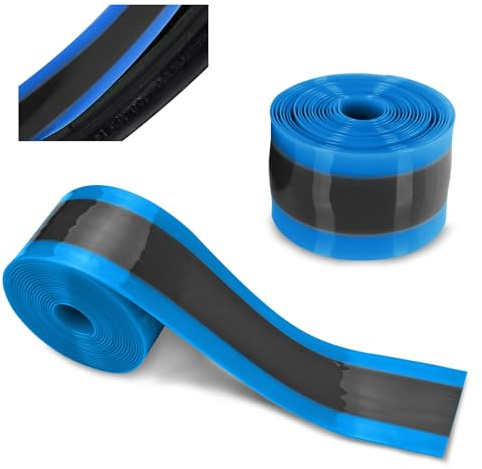 2 Rollen pannensichere Fahrradreifenauskleidung, Fahrradreifeneinlage mit TPU-Gewebe, selbstklebender Innenschlauch, flacher Schutz, kompatibel mit 24 Zoll bis 29 Zoll Mountain/Road/Gravel Fahrrädern,