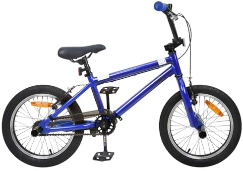 Mangloder BMX Fahrrad 20 Zoll für Kinder ab 9 Jahre Dunkelblau Robustes Stahlrahmen Verstellbarer Sattel und Lenker für Outdoor Abenteuer, Stadt, Freizeit, Sport, Pendeln, Training