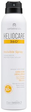 Cantabria Labs Heliocare 360º Invisible Spray Spf 50+ - Spray Fotoprotector Transparente Fácil De Aplicar, Sin Color, 200 Mililitro