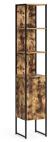 Vicco Badschrank Fyrk, Antikholz, 33 x 185 cm | zur Aufbewahrung von Badutensilien und Handtüchern
