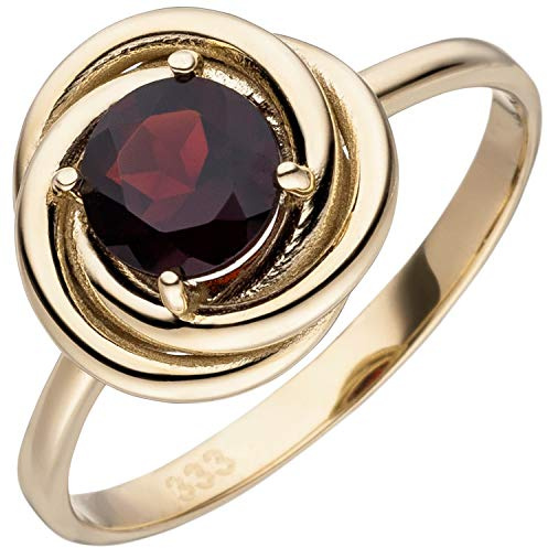 Jobo Damen-Ring aus 8 Karat 333 Gold mit Granat Größe 58