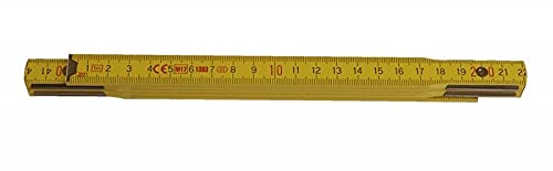LEVIOR - Mètre pliant 1 m – Bois professionnel jaune.