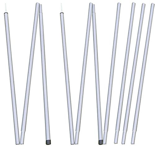 YHMT Stangen für Sonnensegel 2 x 1/1.5/2/2.5 M Zeltstange Teleskop inkl Zwischen 100cm bis 250cm Teleskopstange für Zelte Tarps Ultraleichte Tarpstange