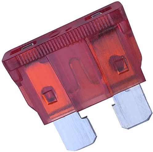 AERZETIX - C53701 - Satz von 10 Stecksicherung midi 19 mm flach/sicherung/flachsicherung/flachstecksicherung - 10A - farbe: rot - auto/fahrzeug - für elektrischen system von fahrzeugen