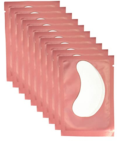 VEYES INC 50 Pairs Pink Hydrogel Eye Patch Eyelash Extension Natural Lint Free Under Eye Gel Pads Lash Extension Supplies & Beauty Tools