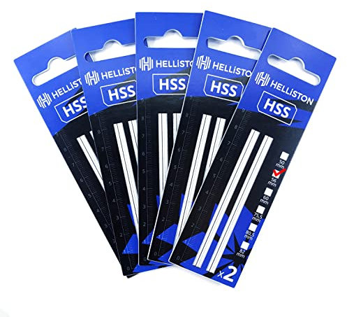 HSS Cuchillas para Hoffmann, Adler BH 556 cepillo, SIN PLÁSTICO, 56x5,5x1,1mm (5 juegos = 10 cuchillas reversibles)