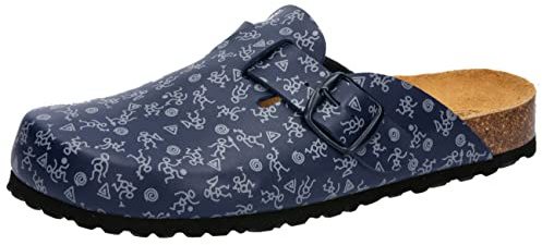 Lico Unisex Bioline Clog Print Pantoletten. Ideal für den Garten, Freizeit und Haushalt. Mit geschlossener Kappe und weichem Fußbett