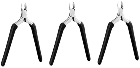 FRCOLOR 3 Piezas Tijeras De Cuero Tijera Para Piel Muerta Cortauñas Para Piel De Uñas Herramientas De Pintura De Uñas Herramientas De Manicura Herramienta De Belleza De Uñas Cortadora De