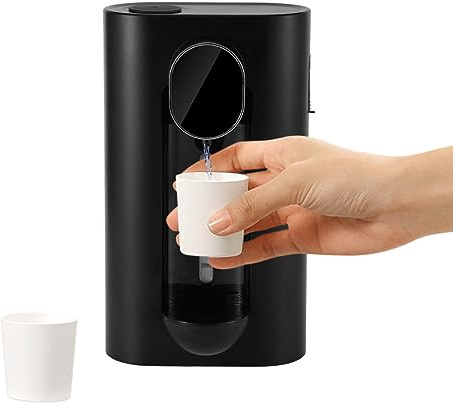 Intelligenter Mundspülungsspender mit Mundspülungsbecher,Mundwasser Spender Automatisch,540ML Mundspülung Spender für Badezimmer,Wasserdicht Auffüllbare Mundspülspender,Wandmontage (Schwarz)