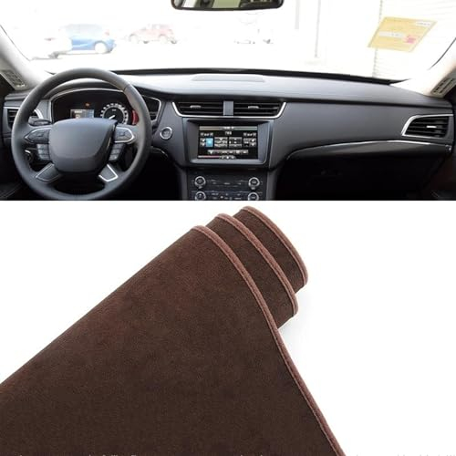 Car Interior Accessories Für Taurus 2015 2016 2017 2018 2019 Auto Dashboard Sonnenschutz Abdeckung Nicht-Slip Mat Schutz Zubehör Instrument Teppiche Centre Console Dashboard Cover (Color : B Brown)