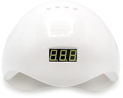 Global Fashion Sun-5 48W UV LED Lichthärtungsgerät mit 4 Timern für Gelpolitur, Nagellampe für Gelnägel, Nail Lampe zur Maniküre und Pediküre, UV Lampe für Gelnägel Studio Qualität