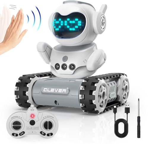 snookids Roboter Kinder Spielzeug - Ferngesteuerte Roboter mit LED-Augen und Musik, Programmierbar Wiederaufladbar Robot RC und Gestensensor, Geschenk für Jungen und Mädchen