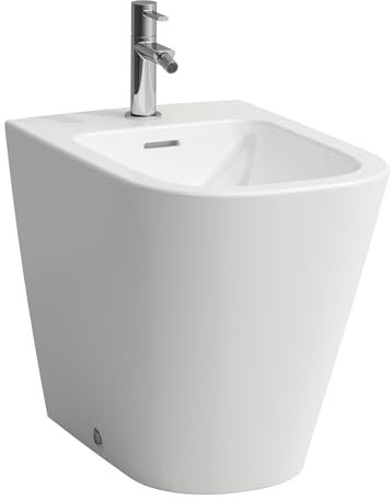 LAUFEN Meda Standbidet, 1 Hahnloch, mit Überlauf, 360x540x430mm, H8321114003021, Farbe: Weiß mit LCC