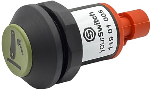 yourSwitch 119 01 005 Drucktaster Heben kompatibel mit Claas 10894201, 21582260 MERLO 071311 Druckschalter Schalter Außenschaltung Kotflügel Hydraulik Kraftheber Traktor Serie Ares 500 600 700 800