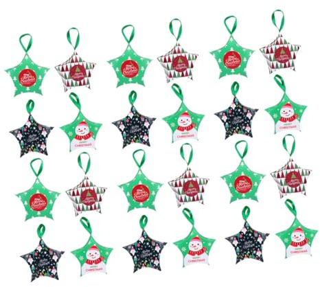 Ipetboom 24stücke Fünfeckige Geschenkboxen Weihnachtspapier-süßigkeitenboxen Geschenkbehälter für Weihnachtsgeschenke Süßigkeiten Snacks Spielzeug Aufbewahrung