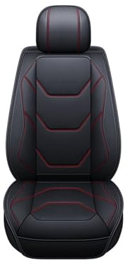 NITRIMS Autositzbezüge Autositzbezug für VW für Jetta für Golf 7 für Tiguan für Golf 4 5 6 für T-ROC Autozubehör Auto Sitzbezüge(Black Red Line)