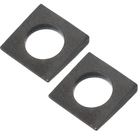PATIKIL Rondelle Quadrate Smussate M27, 2 Pezzi Spessore Da 3 A 10.8mm Rondelle A Cuneo In Acciaio Al Carbonio Per Livellamento E Serraggio Hardware Di Fissaggio, Nero