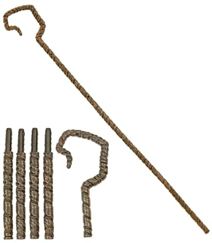 W WIDMANN MILANO Party Fashion - Bastone da pastore, 146 cm, pieghevole, bastone da passeggio, pastore, accessorio per costume di carnevale