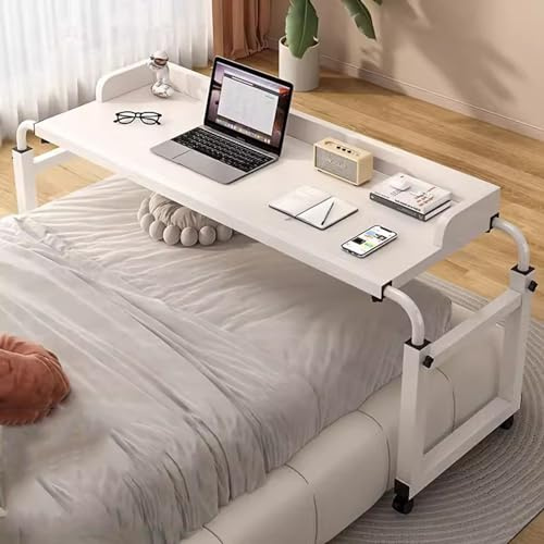 Tavolo da letto regolabile con ruote, scrivania medica regolabile in altezza 65-95 cm, postazione di lavoro king size, design elasticizzato per comfort e comodità