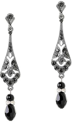 Coucoland 1920-tals vintage strass örhängen klaff accessoarer Gatsby kostym