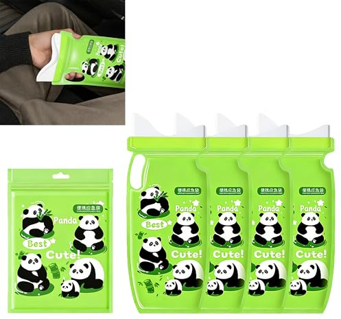 Smaoqingji Einweg Urinbeutel Urinbeutels für Unterwegs - 4er Pack, Grün, Camping Toiletten, Geeignet für den Notfall Während Reisen, Camping, Bergsteigen und Anderen Outdoor Aktivitäten