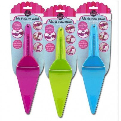 Pelle à tarte avec poussoir