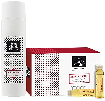 Jean Claude Olivier - Pack Tratamiento Caida del Cabello | Incluye Ampolletas de Placenta Vegetal para el Pelo + Champu Anticaida