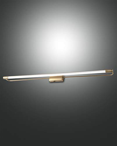 LED Wandleuchte RAPALLO, 1x 20W, 3000K, 2200lm, IP44, Messing satiniert