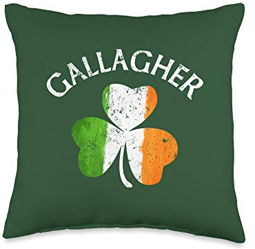 Gallagher Irish Family Name Gift Personalized Home Decor Throw Pillow