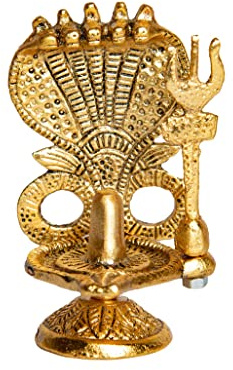 Wonder Care_Shiva Statue Figuren Home Dekor/Das triadische Herz von Shiva Pariwar mit Shiv Ling/Treffen Sie Meine Hindu-Götter/Mini-Hindu-Statuen/Shiva Lingam/Lord Shiva Auto/Skulptur