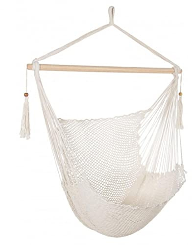 Decorspace Poltrona sospesa Kauana monoposto, amaca in corda, dondolo da giardino e balcone