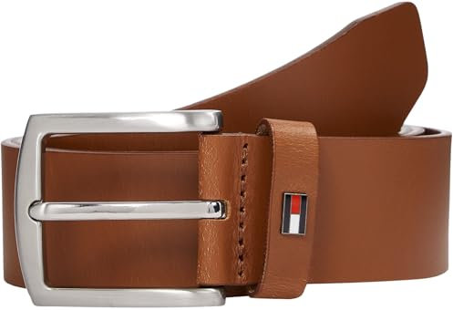 Tommy Hilfiger Herren Gürtel Denton 3,5 cm Ledergürtel, Braun (Cognac), 110 cm