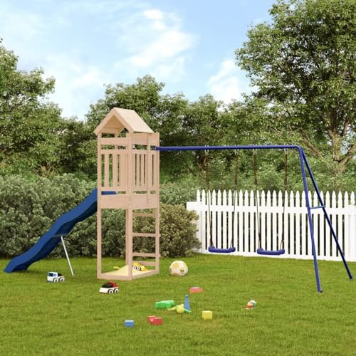 Juroupi Parque Infantil de Exterior Madera Maciza de Pino Parque Infantil Exterior Columpios Infantiles Exterior parqu Exterior 3156964