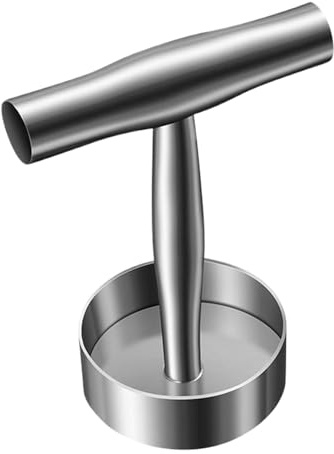 Pressa per hamburger, strumento antiaderente in acciaio inox, utensile da cucina per bistecche, pancetta, salsiccia, panini, 17 x 13 x 9 cm