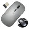 wilcractk Ratón Inalámbrico Silencioso Recargable Ergonómico Gris Delgado, Ideal para Oficina, Trabajo, Estudio y Uso Diario