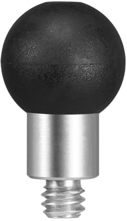 Fangxuee Adaptador de Rótula de Aluminio de 17 mm con Rosca de 1/4 Pulgada, Brazo de Zócalo de 17 mm, Bola de TPU para Soporte de Teléfono de Bicicleta o Motocicleta.