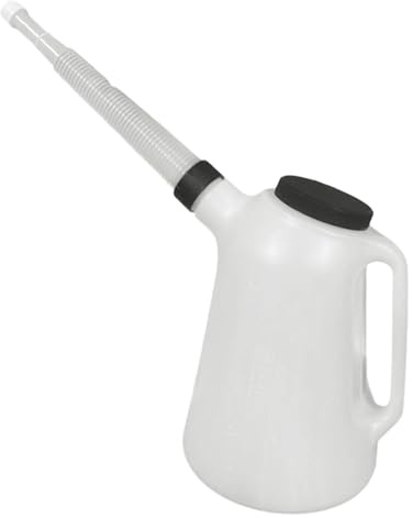 Amagogo Jarra de Aceite con Largo, Recipiente con asa, Resistente, versátil y a Prueba de Fugas, Jarra medidora de Aceite con Tapa para Coche y, 5l