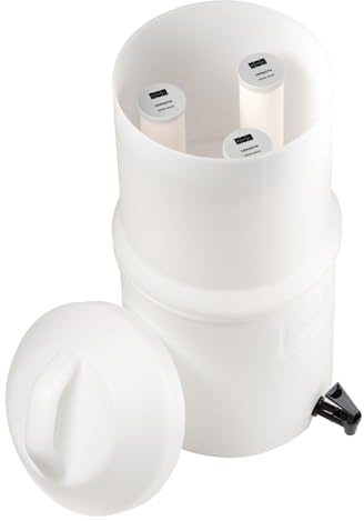 TRK Drip Ceradyn Gravity Personal or Group Water Filter, Long-Lasting Up to 150,000L, Cleanable 0.2 Micron Ceramic Elements for RV, Cabins, Base Camps and Emergency Preparedness