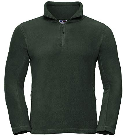 Russell Mens 1/4 Zip Outdoor Fleece Top (L) (Bottle Green)