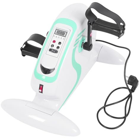 MP Essentials Motorised Electric Mini Exercise Bike | Foot Pedal Stationary Exerciser, Under Desk Bike, Floor Exercise Bike Home Workout Equipment with 12 Speed Levels