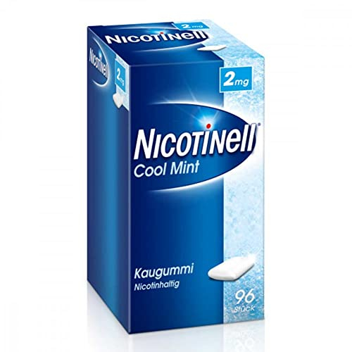 Nicotinell Kaugummi 2 mg Cool Mint (Minz-Geschmack), 96 Stk.: Nikotinkaugummi für schrittweise Raucherentwöhnung und sofortigen Rauchstopp