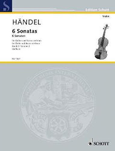 6 Sonatas: Nach dem Urtext. violin and harpsichord (Pianoforte), cello (viola da gamba) ad libitum.