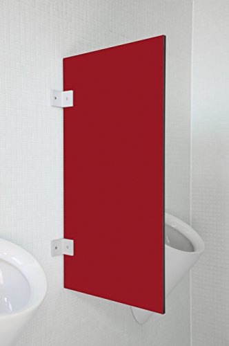Kemmlit Urinal Trennwand Messina Granatrot aus HPL in bunten Farben, Schamwand WC Herren, TÜV zertifiziert
