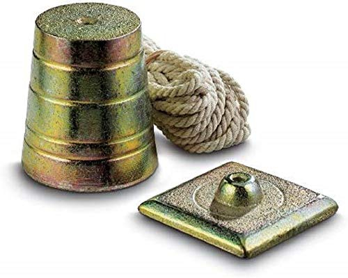 STANLEY 0-47-160 Plomb de Maçon 500 G avec Cordeau Fabriqué en France - Plaqueen Fonte Usinée - Cordeau Renforcé