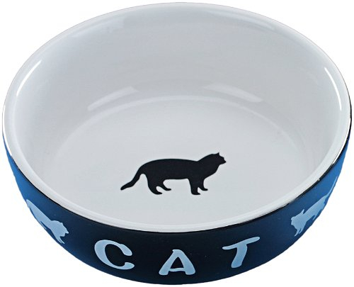 Nobby 69983 Katzenschale Keramik 13,0 cm, schwarz-wei