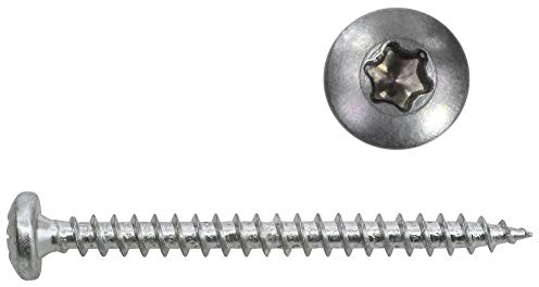 Panhead Schrauben Edelstahl 4x40 mm - 200 St. Vollgewinde Holzschrauben Torx A2