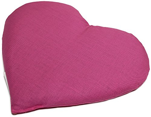 GIRAFFENLAND Kirschkernkissen Herz ca. 30x25cm - pink - Wärmekissen - Körnerkissen für Mikrowelle und Backofen
