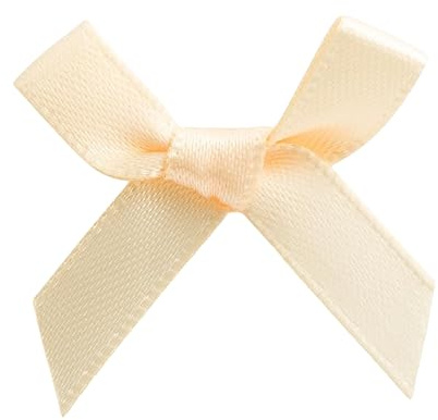 Italian Options Mini Satinschleife 3cm aus 6mm Band (100 Stück) - Creme