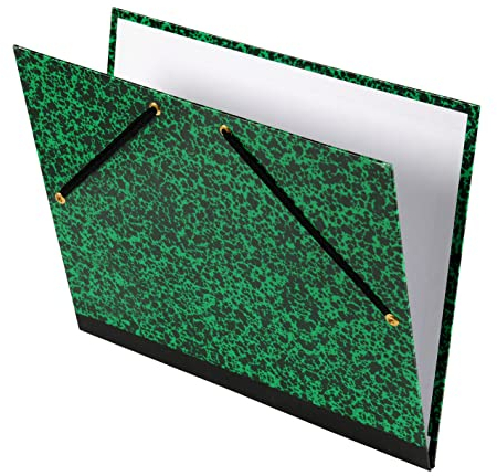 Canson 200003114 Zeichenmappe Annonay, 2 Eckspanner mit Gummizugverschluss, 1 Stück, 280x380 mm, grün