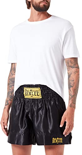 BENLEE Rocky Marciano Herren Boxhose Uni Thai, Black, S, 199163